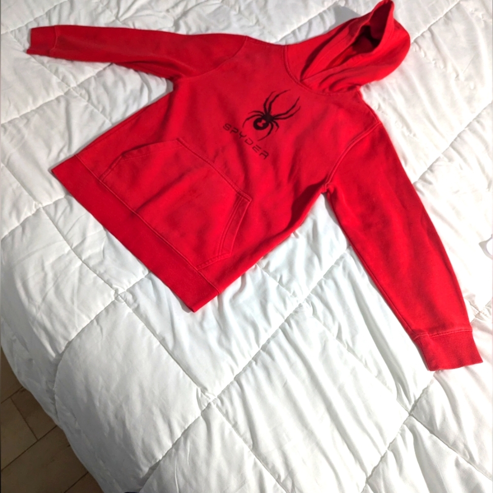 - Spyder youth hoodie,  sweatshirt. Red with Spider logo. Size 14-1…